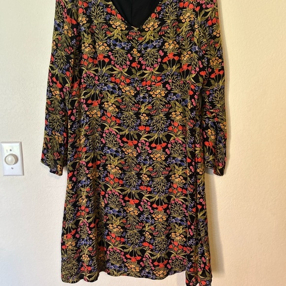 Old Navy Floral Multicolor Dress Bell Sleeve 1X - Picture 2 of 9
